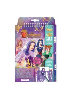 Disney Descendants Royal Wedding Sketchbook Fashion Design Drawing & Coloring Book For Girls Includes Descendants Royal Wedding Sketch Pages Stencils Stickers & Design