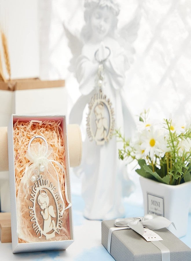 MTLEE 20 Pcs Baptism Favors Keychains Recuerdos De Bautizo Para Christening Souvenirs Keychains Christening Party Favors(Delicate Style) - Image 4