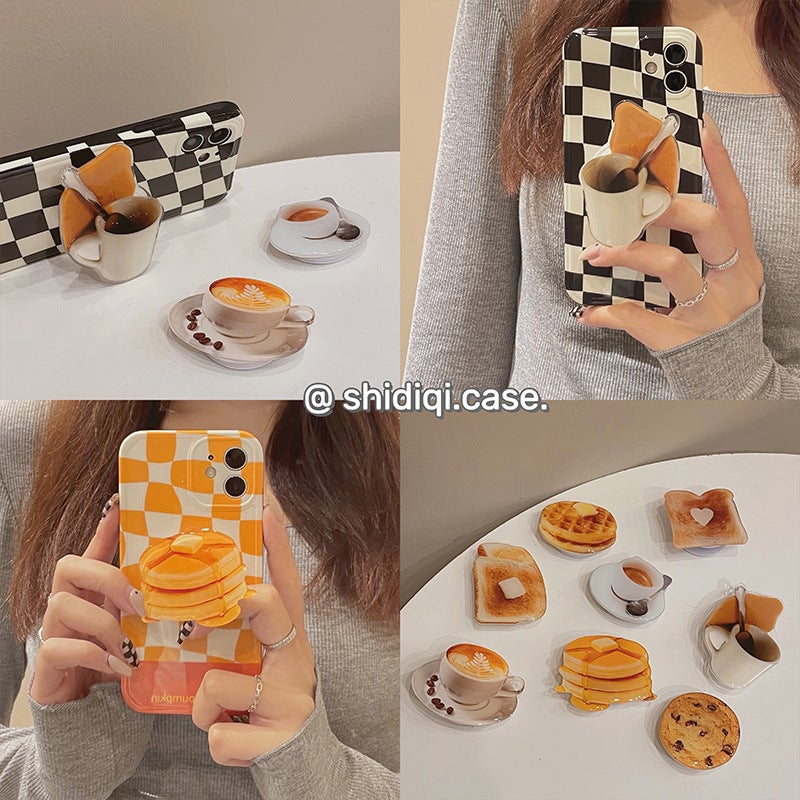 Drop Glue Biscuit Coffee Cake Stand Lazy Chase Drama Portable Press Folding Anti-Fall Support Stand For Soft - Image 5