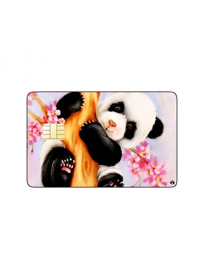 RKN PRINTED BANK CARD STICKER Cute Panda Drawing On Tree - Image 2