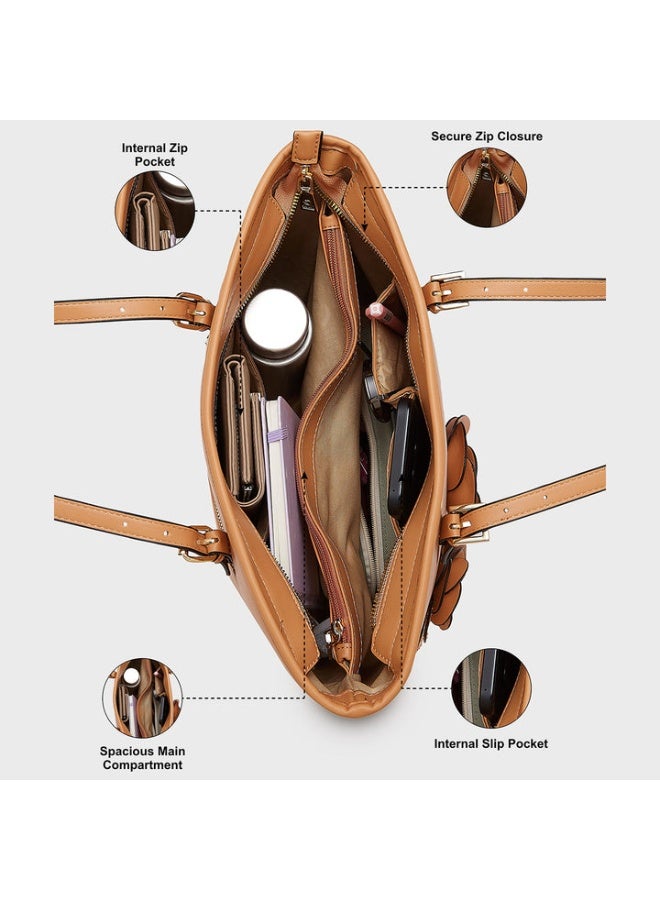 CAPRESE BLOOM TOTE MEDIUM APRICOT - Image 5