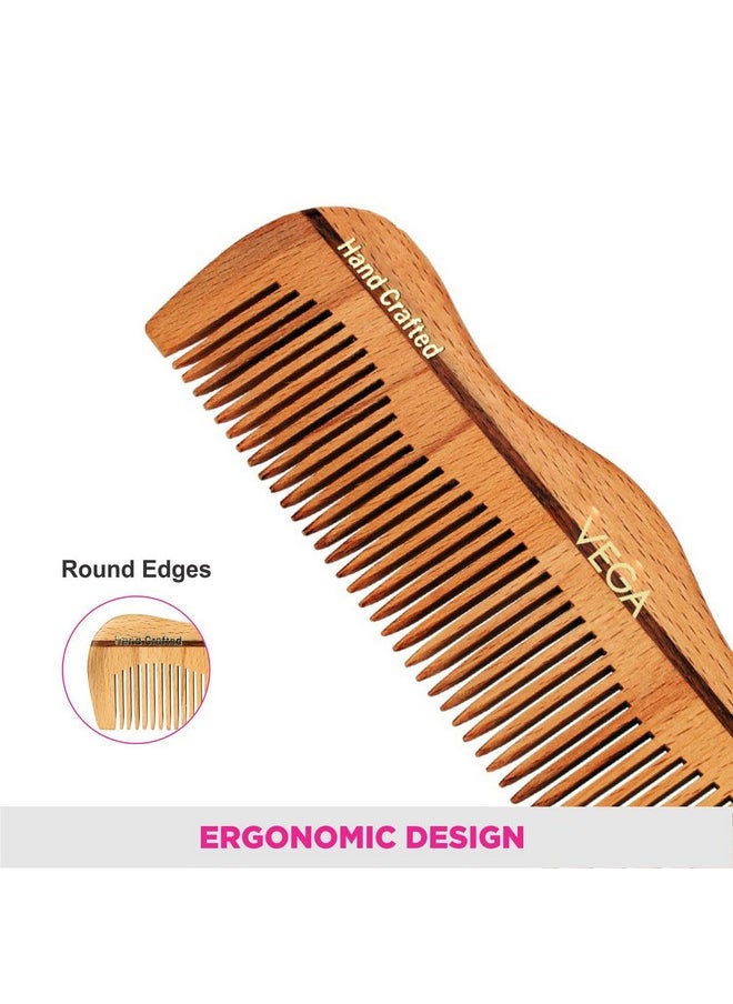 Vega Vega Grooming Wooden Hair Comb,Handmade, (India's No.1* Hair Comb Brand) For Men and Women, (HMWC-04)  - Image 4
