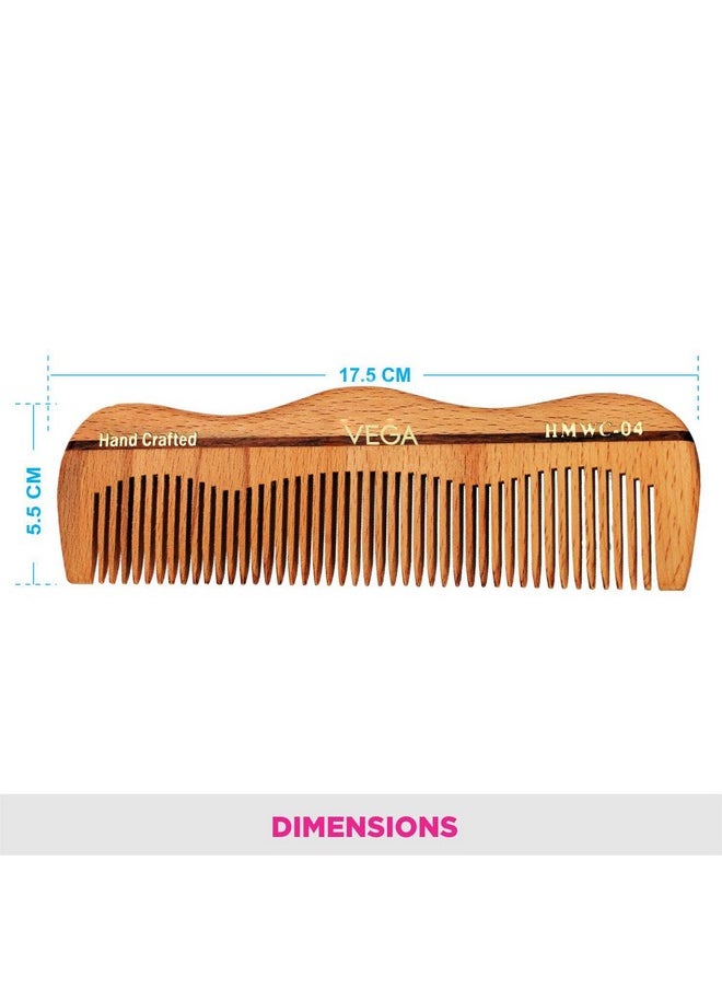 Vega Vega Grooming Wooden Hair Comb,Handmade, (India's No.1* Hair Comb Brand) For Men and Women, (HMWC-04)  - Image 3