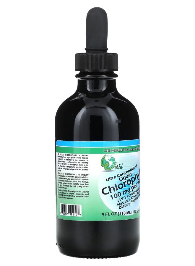 World Organic Ultra Concentrated Liquid Chlorophyll 100 mg  4 fl oz (118 ml) - Image 2