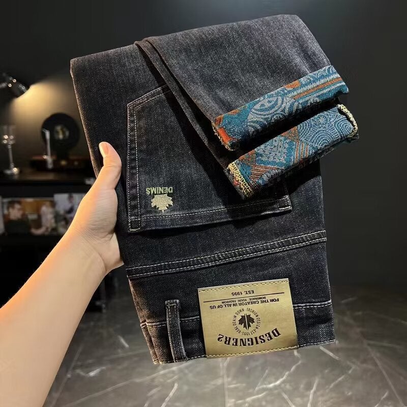 Unisex Classic Denim Jeans Loose Fit Daily Outdoor Wear - Image 1