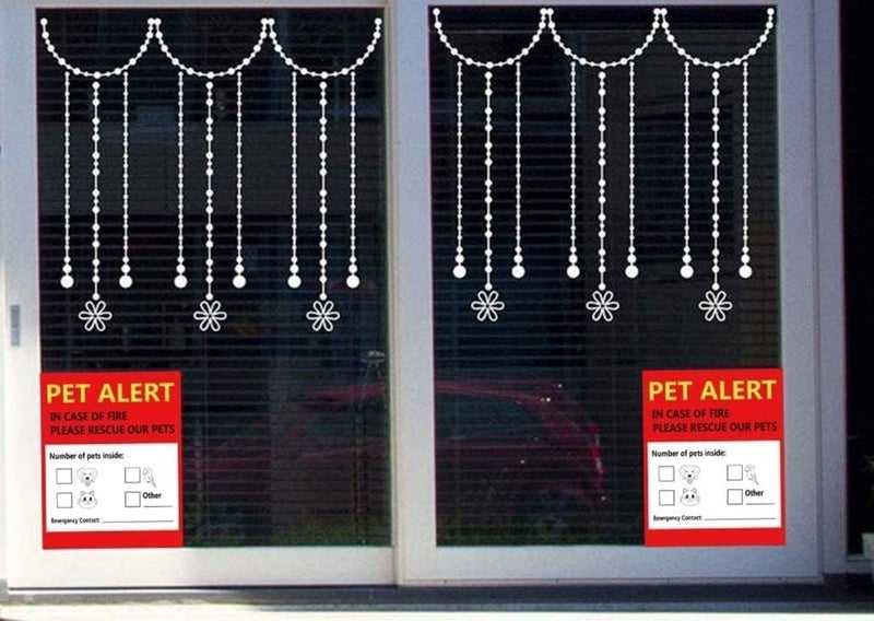 BPA® Pet Safety Fire Rescue Sticker 8 pcs Pet Alert Decal Pet Inside Sticker in Case of Emergency Danger Pet in House Home Window Door Labels - Image 2