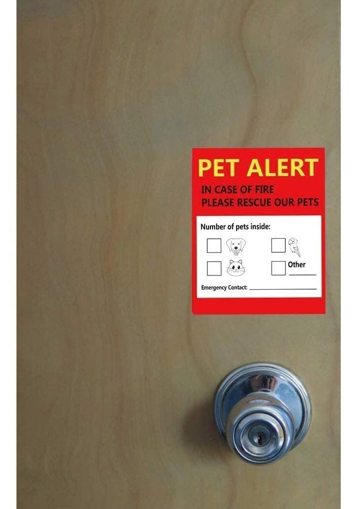 BPA® Pet Safety Fire Rescue Sticker 8 pcs Pet Alert Decal Pet Inside Sticker in Case of Emergency Danger Pet in House Home Window Door Labels - Image 3