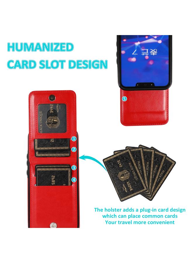 Zaboon Case For Huawei Mate 20 Lite Solid Color PC + TPU Protective Case with Holder & Card Slots - Image 5