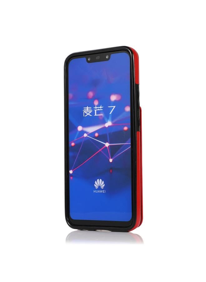 Zaboon Case For Huawei Mate 20 Lite Solid Color PC + TPU Protective Case with Holder & Card Slots - Image 3