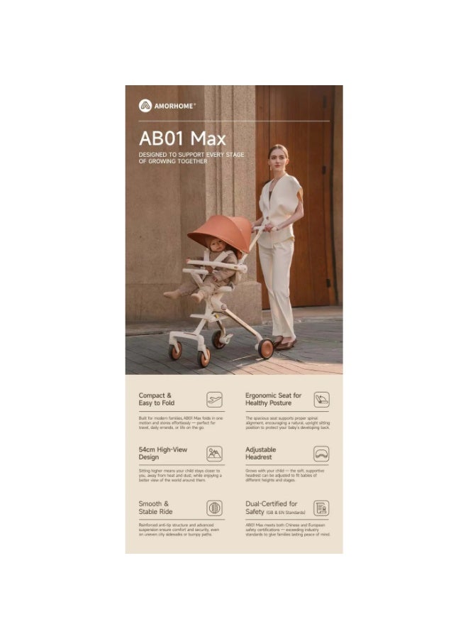 AMORHOME - Max Stroller Compact, Foldable & Lightweight - Dark Green - Image 3