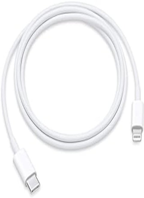 E11 Smile USB C to Lightning Cable, 18 W 3ft MFi Certified Fast Charging Syncing Cord, for iPhone 12/12 Mini/12 Pro/12 Pro Max/11 Pro/11 Pro Max/X/XS/XR/XS Max/8/8 Plus/iPad/AirPods, White
