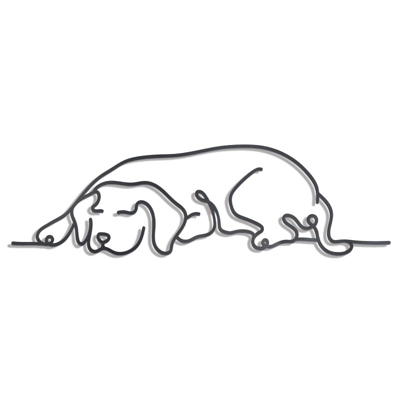 OYEFLY Metal Dog Wall Decor,Minimalist Dog Wall Art (style 1) - Image 1