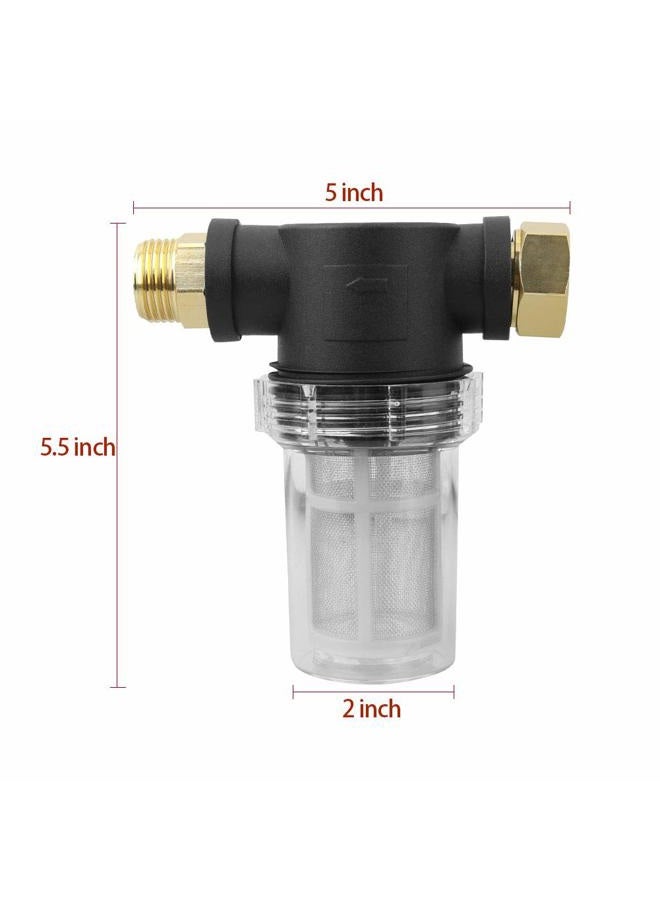 Sooprinse Garden Hose Inlet Filter for High Pressure Washer, Sediment Filter Attachment, 40 Mesh Screen, Extra 2 Pcs 100 Mesh, 3PCS O-Ring and 4PCS Filter Hose Washer - Image 3