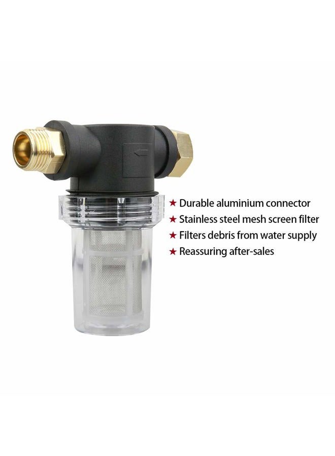 Sooprinse Garden Hose Inlet Filter for High Pressure Washer, Sediment Filter Attachment, 40 Mesh Screen, Extra 2 Pcs 100 Mesh, 3PCS O-Ring and 4PCS Filter Hose Washer - Image 4