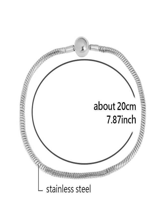 SBI Jewelry Snake Chain Bracelets for Charm Bead Dangle Pendant Jewelry fits Pandora Charm Gifts for Women Stainless Steel Jewelry - Image 2