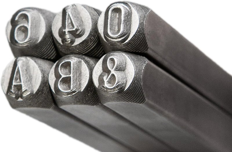 HimaPro Letter and Number Stamp Set 36pcs 40Cr Alloy Steel Metal Stamp Number & Letter Punch Set in a Wooden case (3mm 1/8 Inch) - Image 2