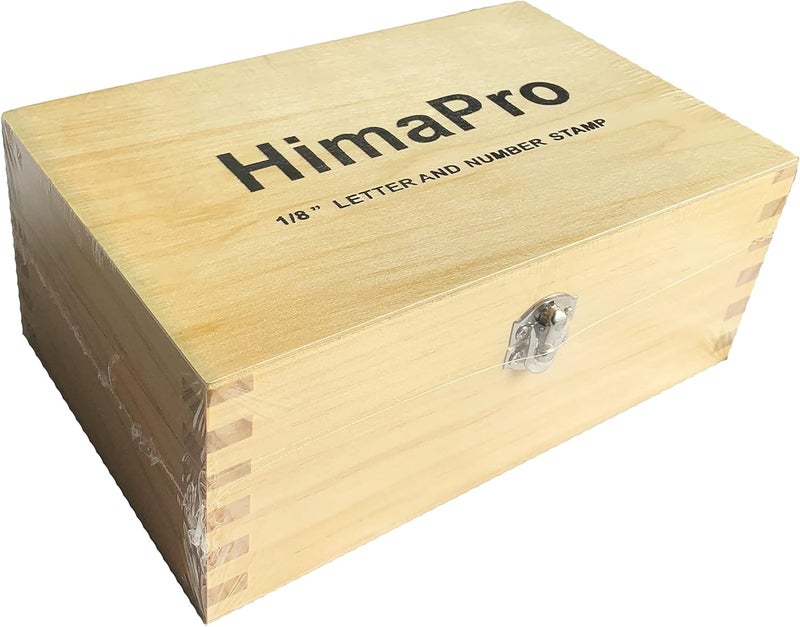 HimaPro Letter and Number Stamp Set 36pcs 40Cr Alloy Steel Metal Stamp Number & Letter Punch Set in a Wooden case (3mm 1/8 Inch) - Image 5