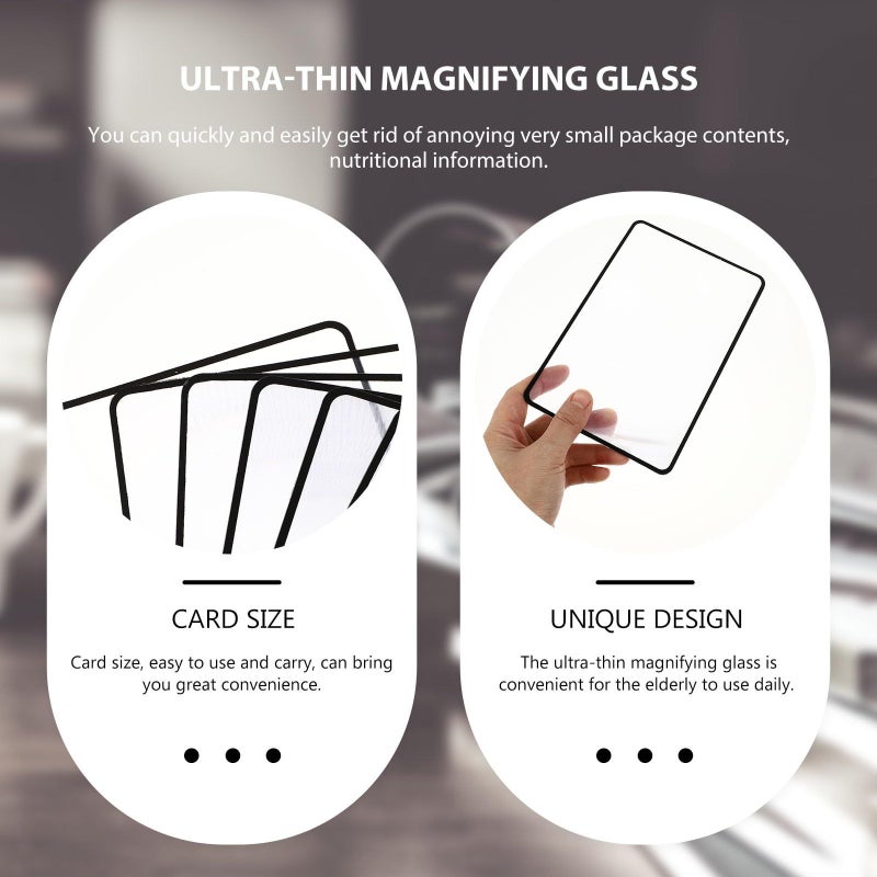 SUPVOX 6 Pack Portable Reading Magnifiers Card Sized Thin Handheld Magnifying Glasses for Elderly Vision Aid - Image 5