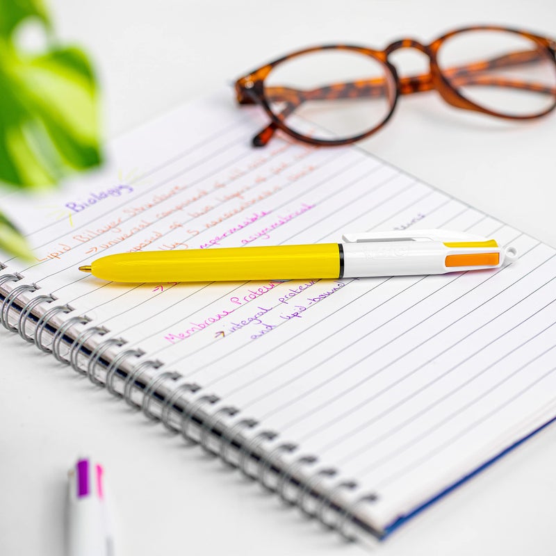 Bic 949898 4 Colours Sun Retractable Ballpoint Pen (1 mm Blister Pack), pink - Image 4