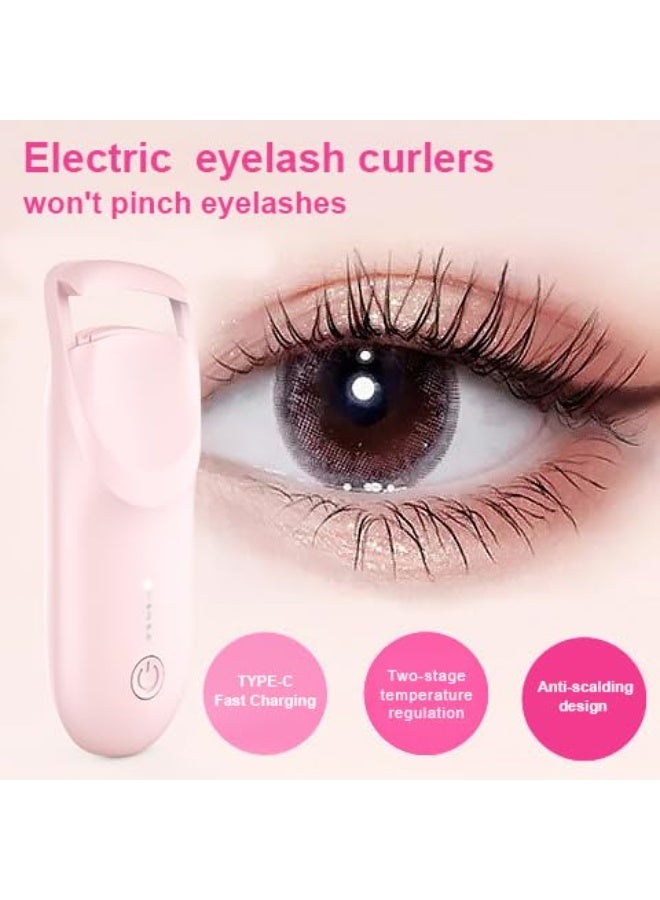 Heated Eyelash Curler ,Portable Eyelash Curler,Type-C Rechargeable Mini Lash Curler,6s Fast Safe Heating 24hrs Long Lasting Lash Lift to Style Natural Eyelashes,Electric Eyelash - Image 2