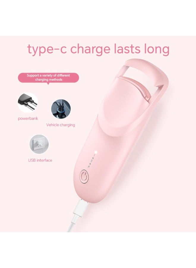 Heated Eyelash Curler ,Portable Eyelash Curler,Type-C Rechargeable Mini Lash Curler,6s Fast Safe Heating 24hrs Long Lasting Lash Lift to Style Natural Eyelashes,Electric Eyelash - Image 4