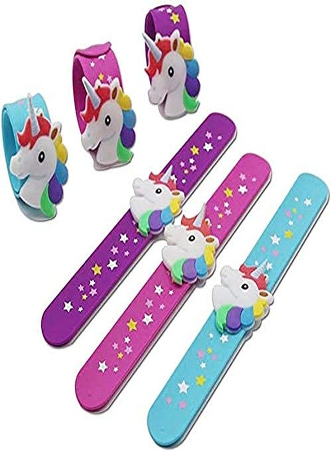 GJSHOP 2pcs Unicorn Slap Bracelets Silicone Animal Snap Wristbands Birthday Party Gifts Favors - Image 1
