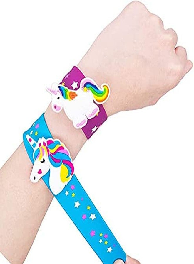 GJSHOP 2pcs Unicorn Slap Bracelets Silicone Animal Snap Wristbands Birthday Party Gifts Favors - Image 4