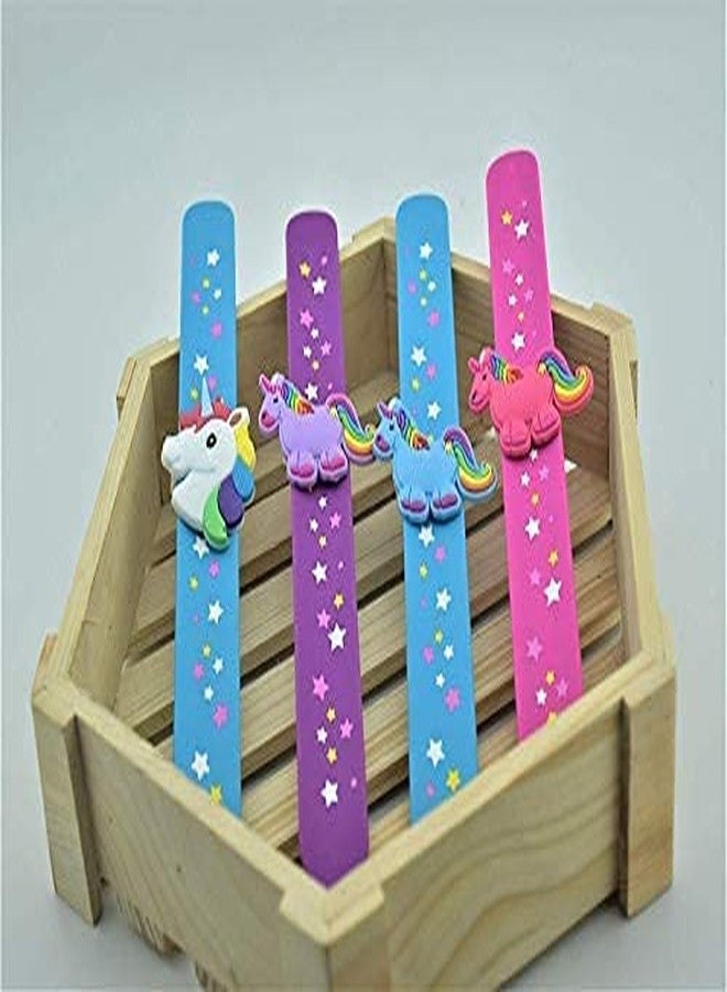 GJSHOP 2pcs Unicorn Slap Bracelets Silicone Animal Snap Wristbands Birthday Party Gifts Favors - Image 2