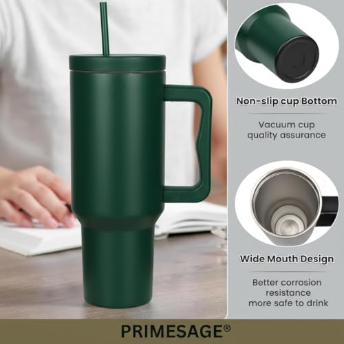 PRIMESAGE® Tumbler with Straw Sipper Water Bottle for Adults Sipper Tumbler Bottle Insulated | 1200ml Green - Image 5