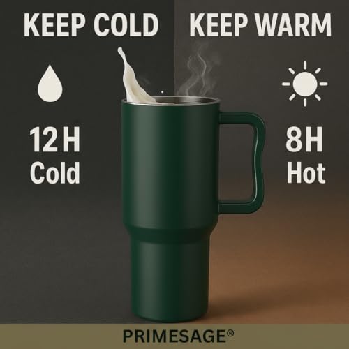PRIMESAGE® Tumbler with Straw Sipper Water Bottle for Adults Sipper Tumbler Bottle Insulated | 1200ml Green - Image 3