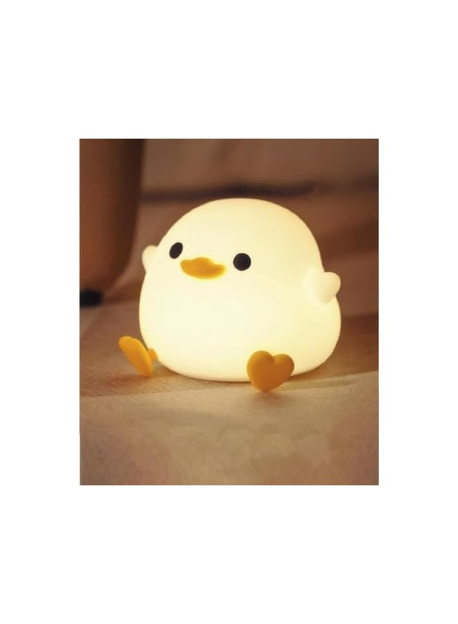 The Bros Duck Night Light for Kids,Soft Silicone Cute Night Lamp for Kids Room,Touch Control Dimming,USB Rechargeable Portable Night Light,Gifts for Boys & Girls - Image 2