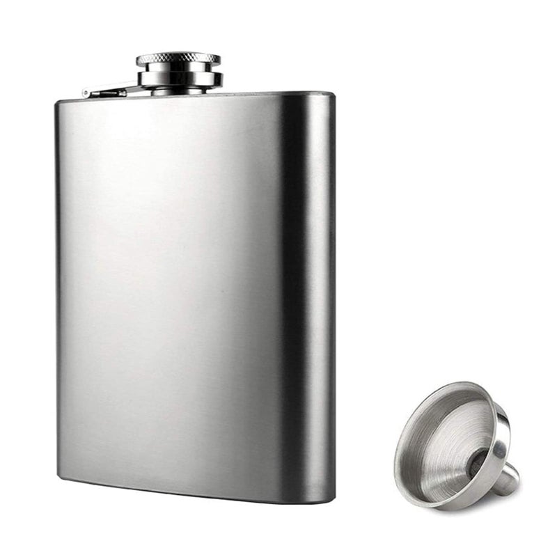 Hip Flask with Funnel 4 oz Stainless Steel Whiskey Flask 100 Leak Proof Portable Pocket Hip Flask for Liquor for Men