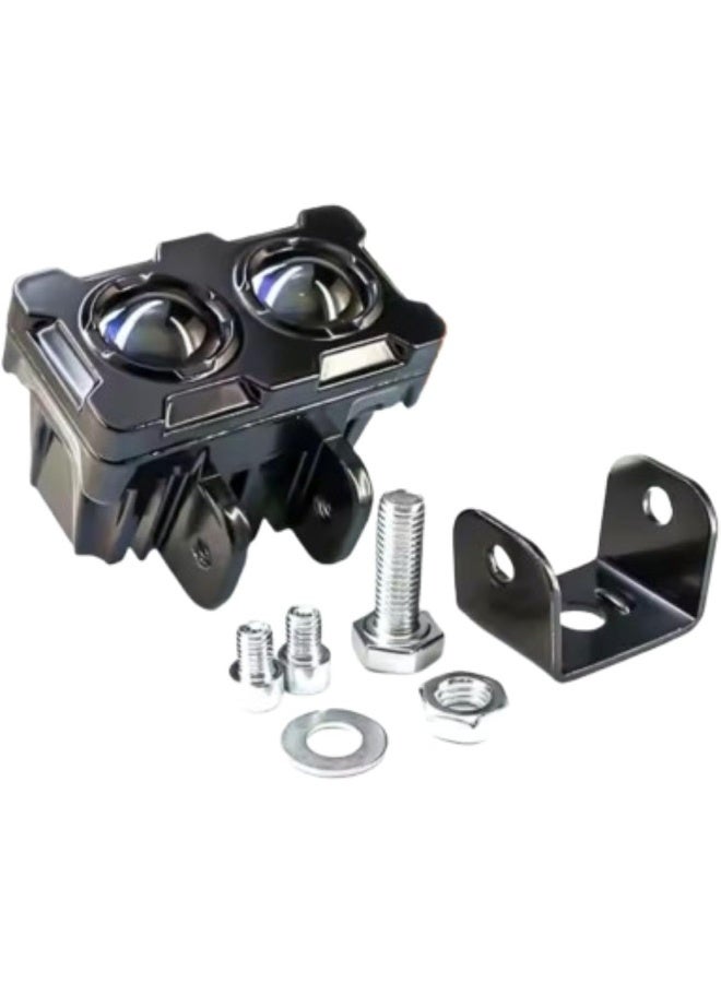 Dual Color Mini Motorcycle LED Running Light Spotlight - Image 2