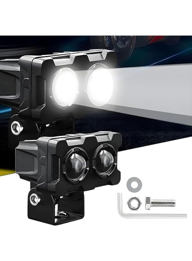 Dual Color Mini Motorcycle LED Running Light Spotlight - Image 5