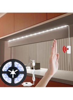 RATSAW LED Strip Light 5M with Hand Motion Sensor Under Cabinet Led Lighting LED Light Strips Kitchen Cabinet Shelf Counter Bedroom Motion Sensor Closet Lights Induction Night Light -Warm  - Image 1