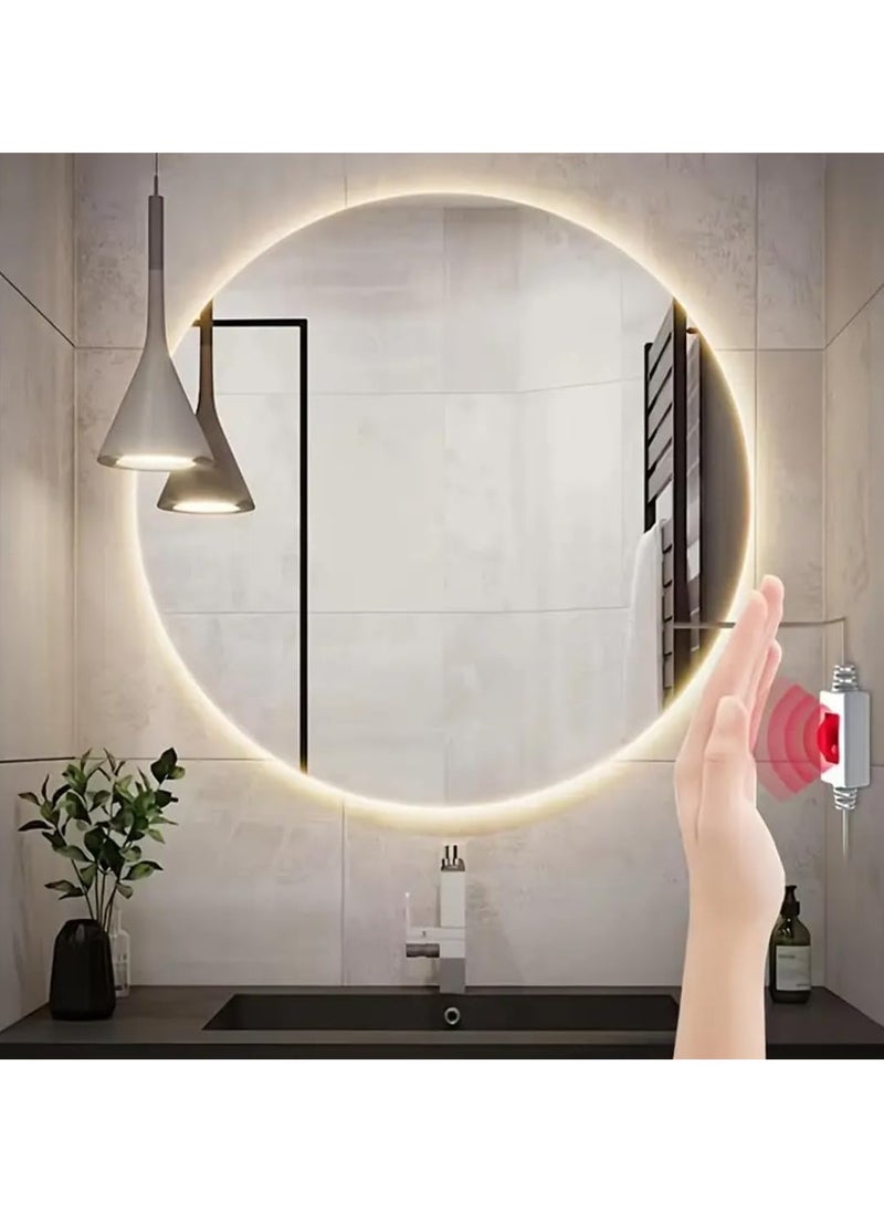 رات سو قطاع ضوء 5M مع جهاز استشعار حركة اليد تحت غطاء مزود بمفتاح إضاءة LED شرائط إضاءة خزانة المطبخ رصيف غرفة النوم المضادة للحركة جهاز استشعار الغلال الحث ضوء الليل الدافئ  - Image 4