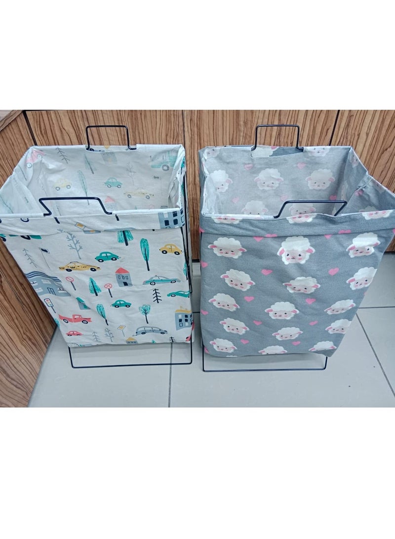 Foldable Laundry Hamper Laundry Basket,Washing Clothes Laundry Bag for Home Storage Random design Random Color - Image 2