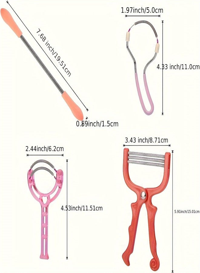 ماي كرييت مجموعة أدوات إزالة شعر الوجه من مايكرييت®، 4 قطع، للنساء، تتضمن أدوات إزالة الشعر الزنبركية والملقط/الإطار لإزالة شعر الوجه الناعم، وشعر الشفة العليا، والسوالف. أداة لطيفة ودقيقة لإزالة شعر الوجه لبشرة ناعمة. - Image 2