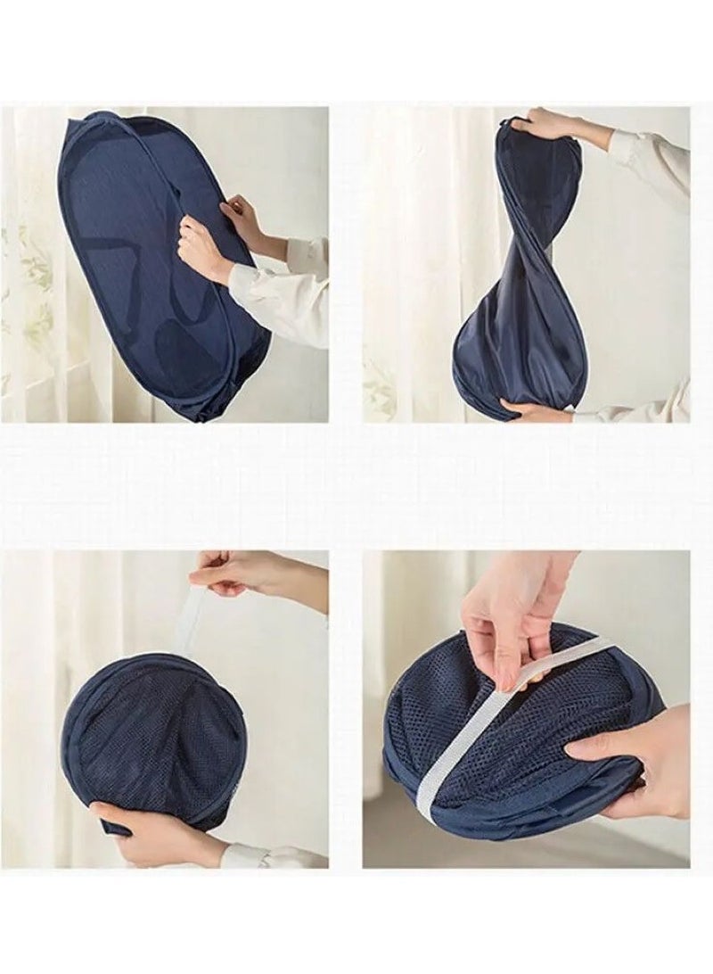 Foldable Pop Up Net Laundry Basket - Storage Solution - Compact Bin - Mesh Collapsible Bag  Home Toy Organizer - Image 3