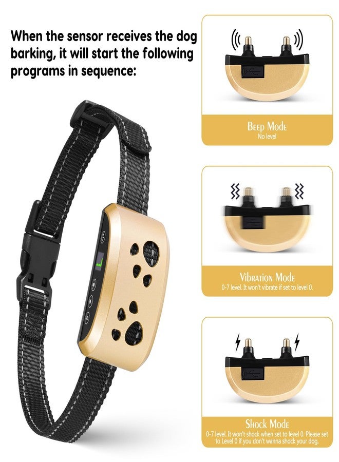 Svtrat Dog Bark Collar, Svtrat Smart Bark Collar for Small Medium Large Dogs Anti Bark Collars with 4 Training Modes and 7 Level Sensitivity, Barking Collar - Image 3