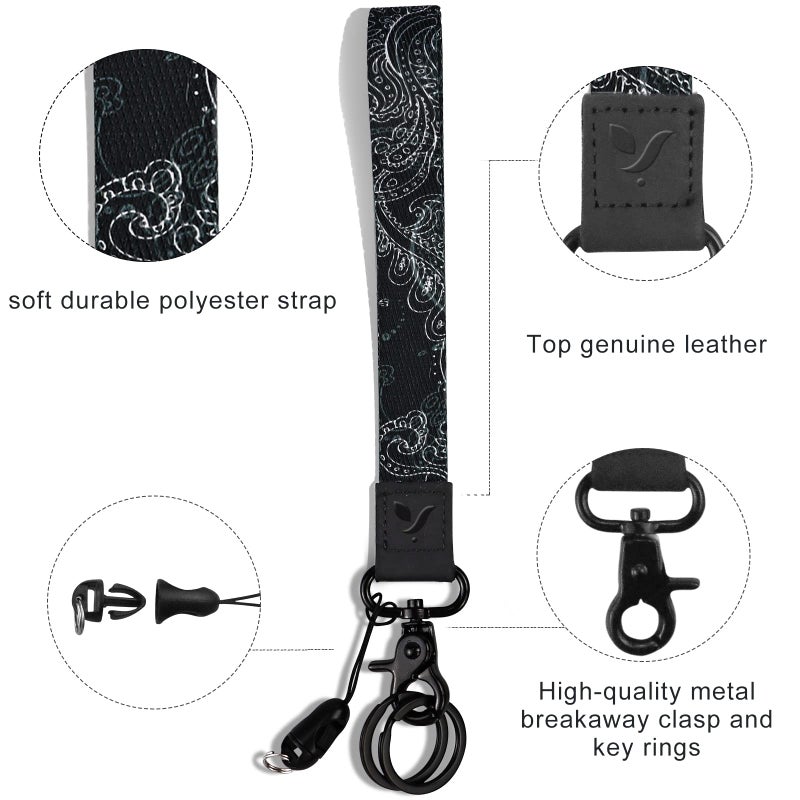 Yiflin Cute Wrist Lanyard For Keys  Keychain  Wallet  Id Holder  Cell Phone  Wristlet Lanyard Key Chain Holder For Women - Image 2