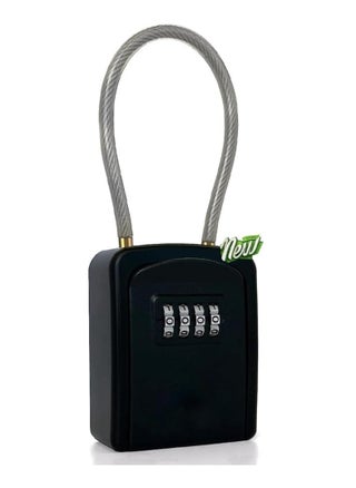 Key Lock Box Portable with Removable Cable Shackle, Indoor Outdoor Waterproof 4 Digit Password Combination with Resettable Code Switch Key Lockbox for Outside Hold Spare Keys for Realtors - pzsku/Z2A3497F82B1657B68989Z/45/_/1722183219/ad07220c-f73d-478f-a4af-8e07f5c84bfc