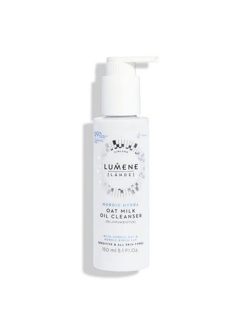 Nordic Hydra Oat Milk Oil Cleanser Luxurious Oat Cleansing Milk Makeup Remover + Gentle Face Wash For Soft Clean Skin Fragrance Free Hydrating Nordic Birch Sap Cleansing Oil (5.1Oz)