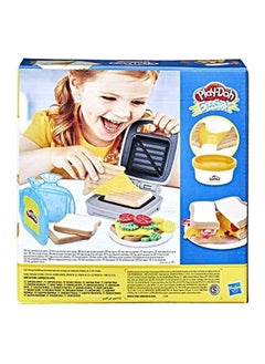 Kitchen Creations Cheesy Sandwich Play Food Set For Kids 3 Years And Up Elastix Compound And 6 Additional Colors