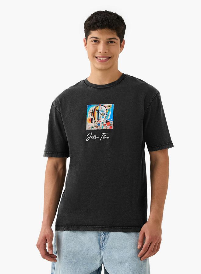 SP Characters Jackson Flavik Print Crew Neck T-shirt - Image 1