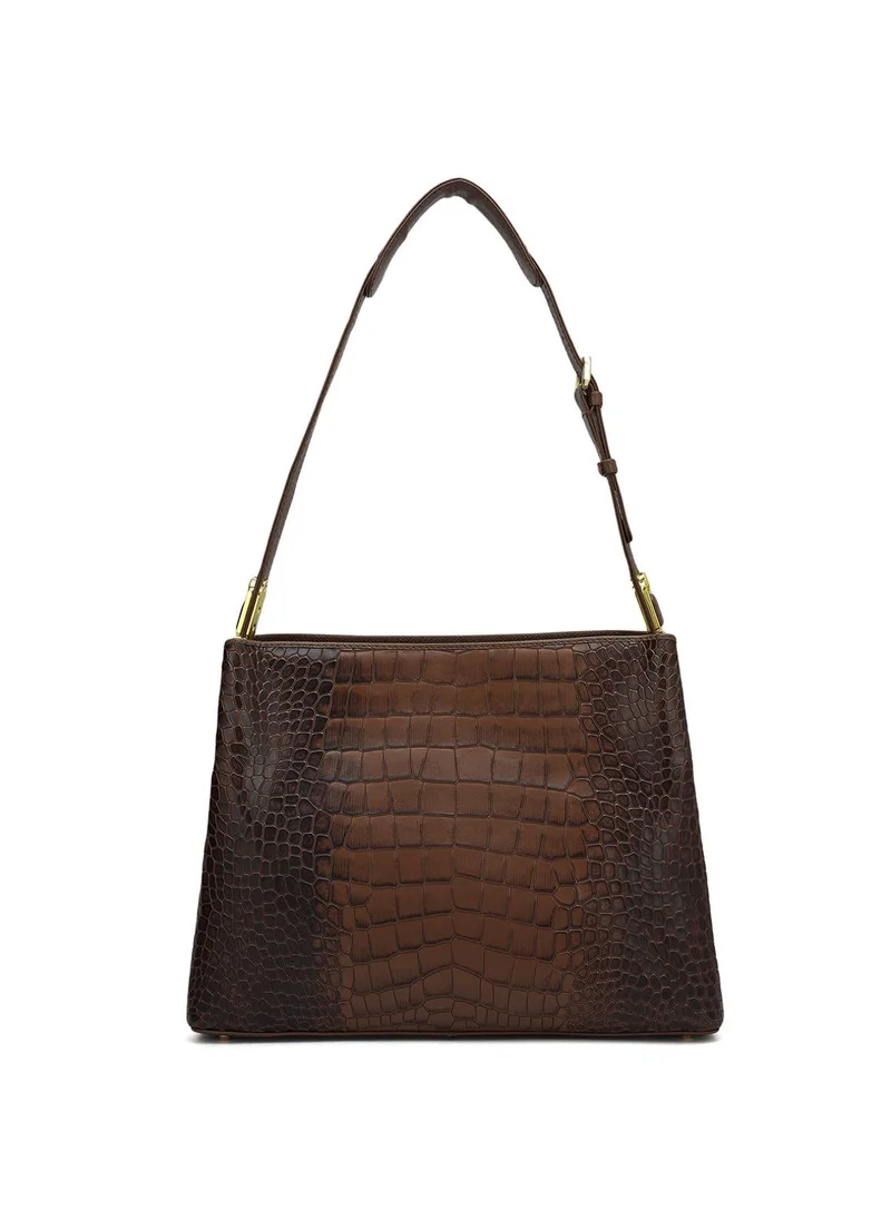 Da Milano  Genuine Leather Brown Tote Bag for Women | Best Price UAE