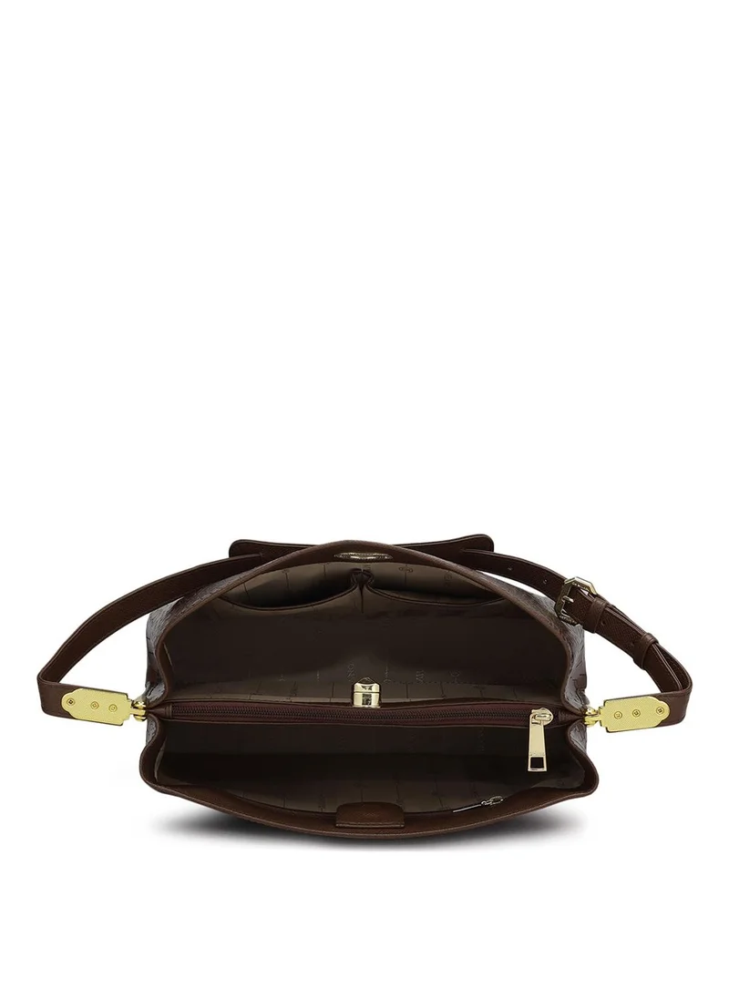 Da Milano  Genuine Leather Brown Tote Bag for Women | Best Price UAE