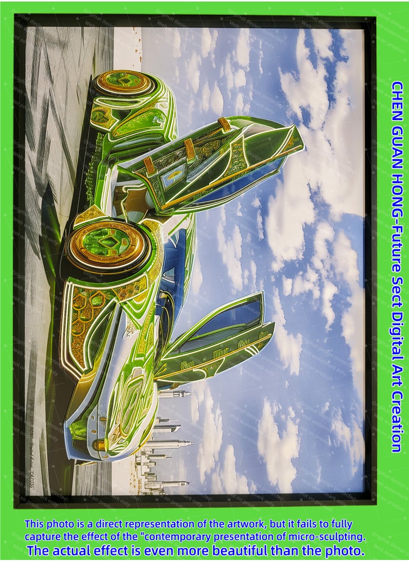 Generic - Painting - "CAR 035" by CHEN GUAN HONG: Future Sect Digital Art Creation, Sci-Fi Modern Artistic Design, Contemporary Presentation of Micro-Sculpting. This work is currently available exclusively on Platform "Noon";The following themes are related to the works: Artwork,Decorative Painting ,Modern Artwork,Abstract Paintings,Wall Art ,Interior Decoration,Home Decor,Classic Decor,Custom Painting,Office design,Commercial design,Model home design,Clubhouse interior design,Furniture design,Landscape design,Architecture design,Soft decoration,Molding,Villa design,Decorating,Interior Design,Residential Interior Design,Commercial Decorating,Budget-Friendly Decor Ideas,Modern Home Decor Trends,Vintage Decor Inspirations,Small Space Solutions,City-Specific Interior Designers,Tips for Maximizing Small Living Spaces,Latest Trends in Home Decor for 2025. - Image 1