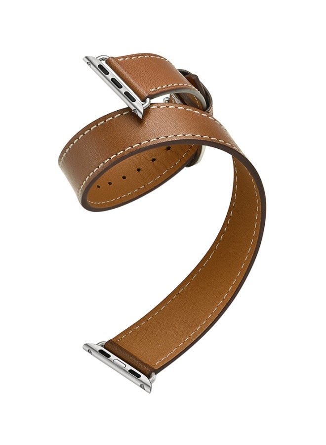 Replacement Band For Apple Watch Series 1/2/3/4 44/42 mm Brown - Image 1