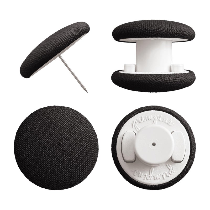 Primpins Duvet Clips  Classic Linen  20 Colors Available  Double Sided Pin Fasteners  Prevents Comforter from Shifting in Cover Set of 4 Black